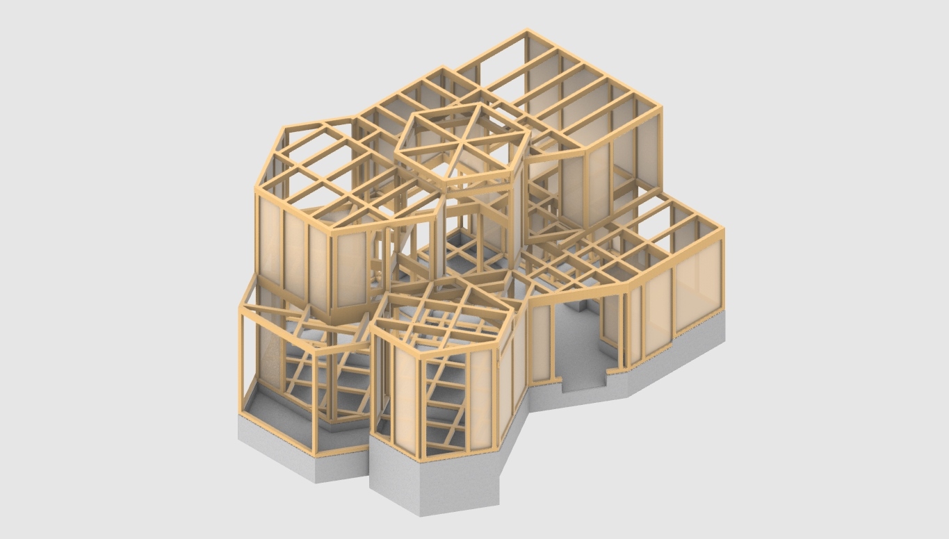 北摂多角形の家 3D画像
